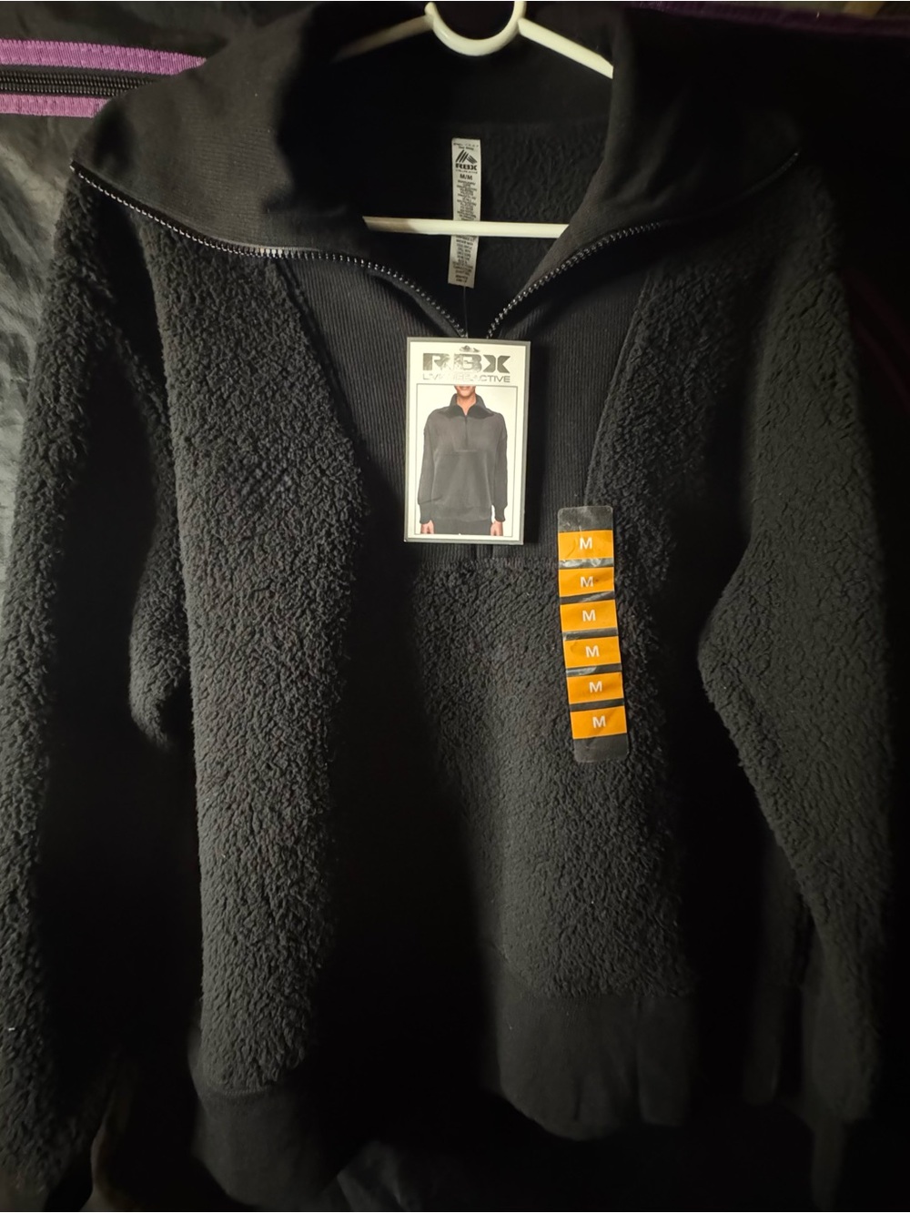 RBX Black Sherpa Quarter-Zip Pullover